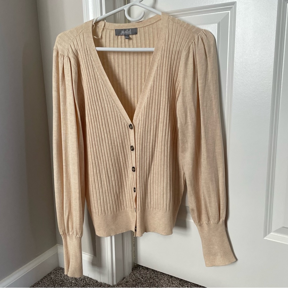 Beige/cream dress light weight cardigan